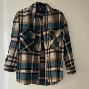 Zara Shacket plaid XS